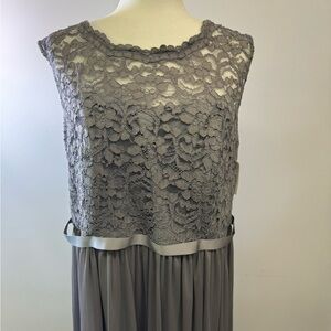 David's Bridal Grey Gown